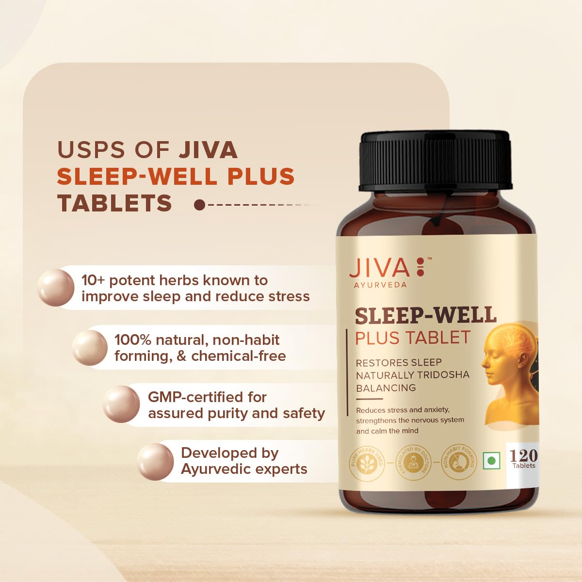 Jiva Ayurveda Sleep Well Plus 120 Tablets