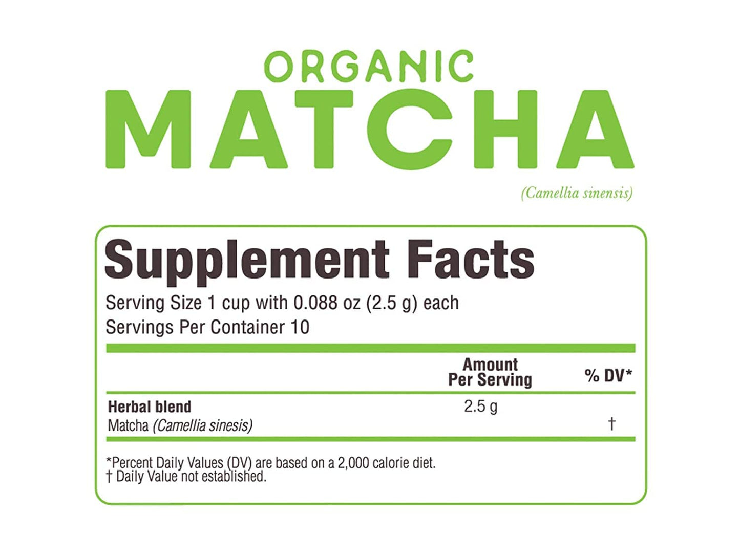 OS Organic Side Greenside Detox Herbal Tea Matcha Powder, 10 Count