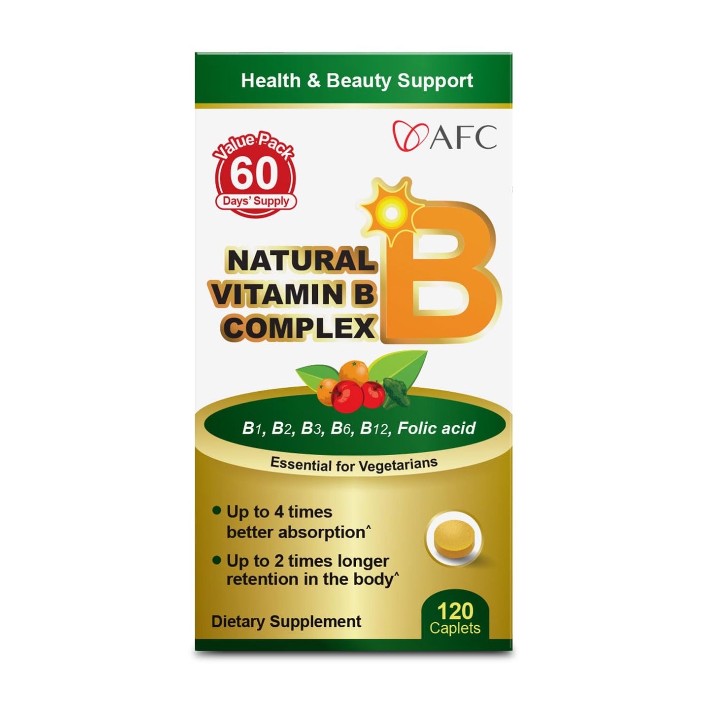 AFC Vitamin B Complex Caplets 120