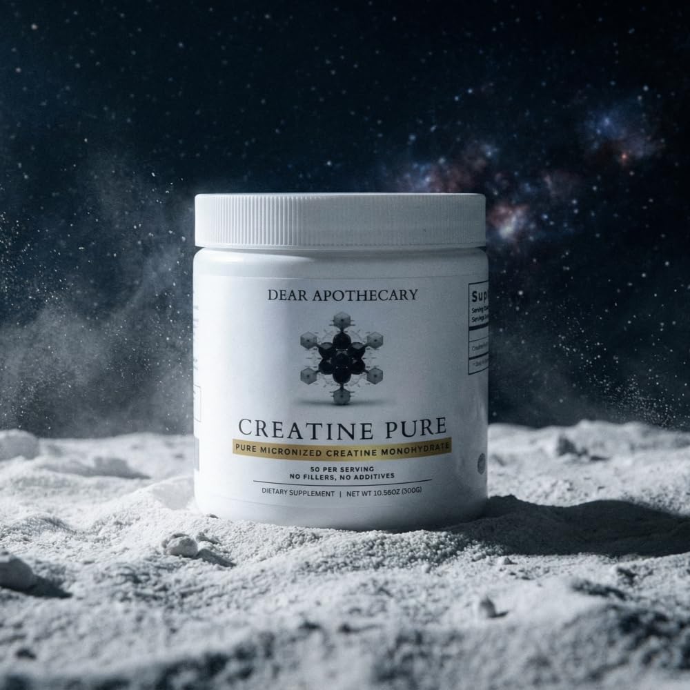 Dear Apothecary Creatine Pure Micronized Creatine Monohydrate Powder 10.58 Ounce Pack of 1