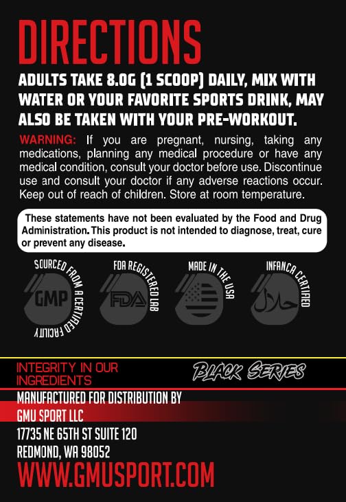 GMU SPORT Creatine HMB Powder 14.1 Ounce