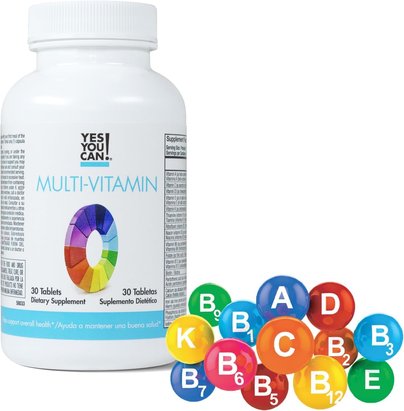 Yes You Can! Daily Multivitamins for Men and Women Tablet 30 Tablets