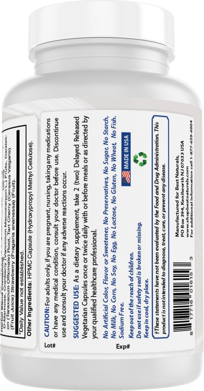 Best Naturals Probiotics for Women 100 Billion CFU - 10 Strains + Prebiotics Fiber + Digestive Enzyme Blend + Women's Health Herbal Blend - Immune, Digestive & Gut Health, 60 Capsules