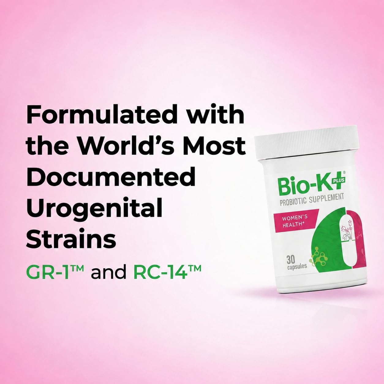 Bio-K Plus Probiotic for Women Support for Vaginal & Urinary Tract Health 30 Capsules