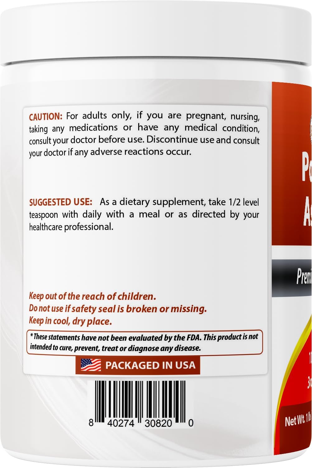 Best Naturals Potassium Aspartate Pure Powder 16 Ounce