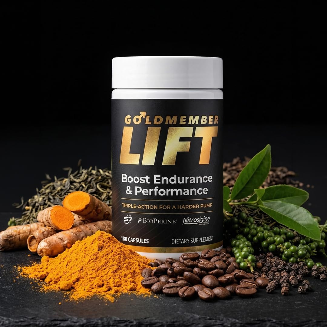 Juvenon GoldMember Lift – Natural Male Blood Flow Supplement 180 Capsules