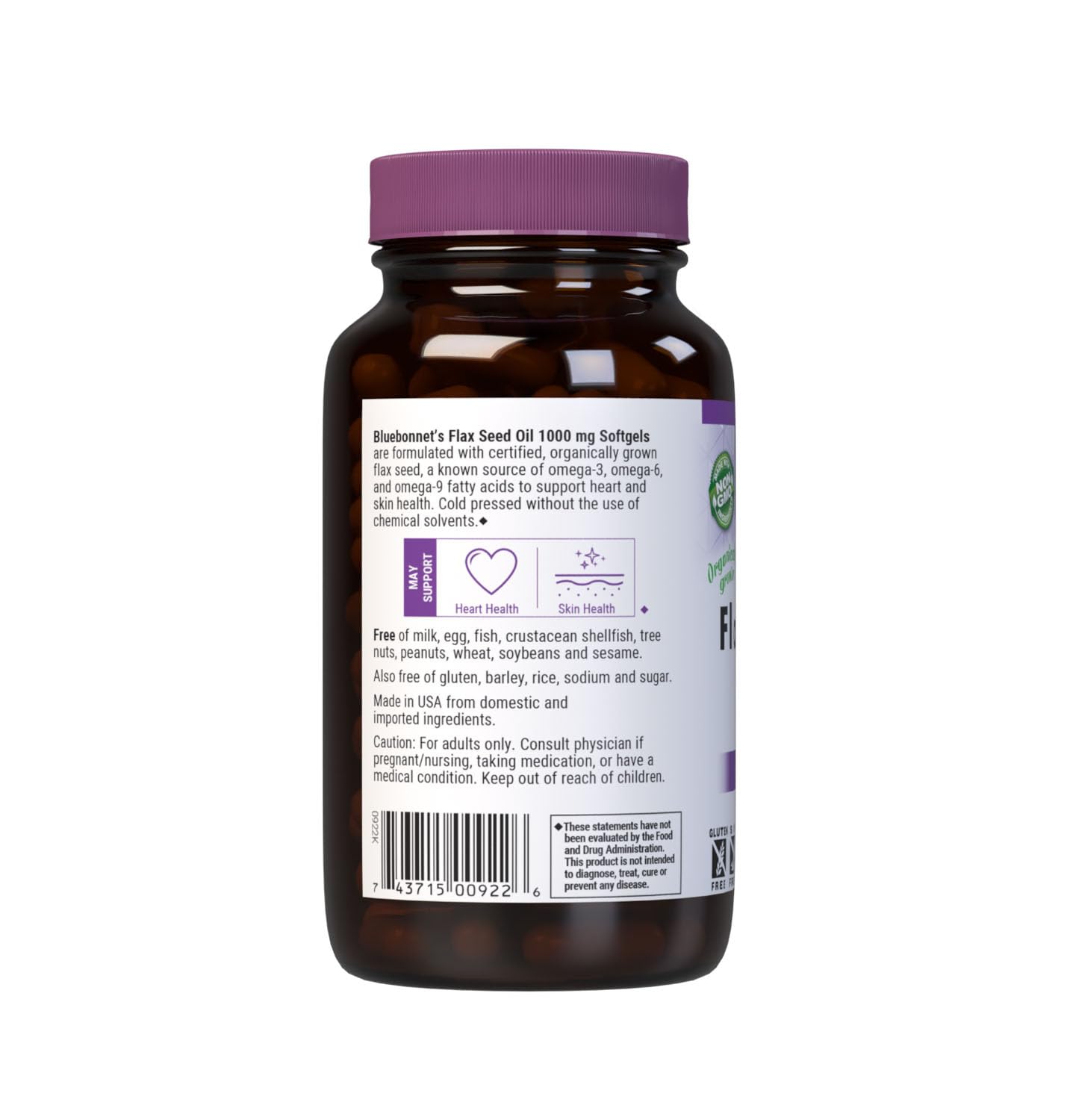 BlueBonnet Flaxseed Oil Softgels 100 Count