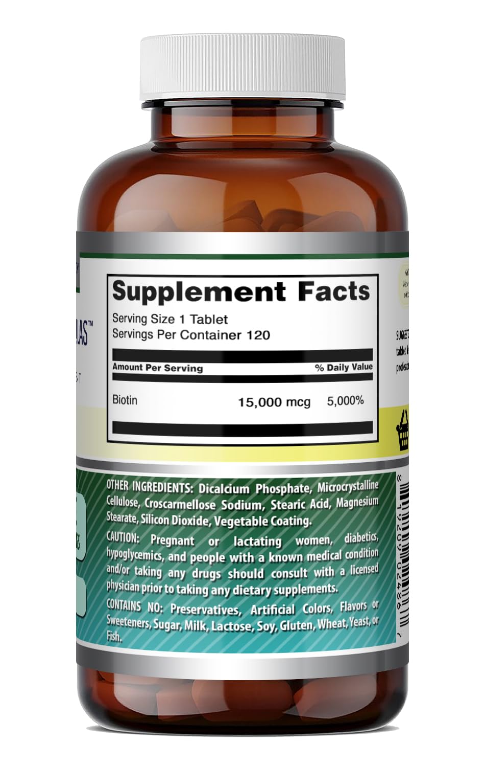 Amazing Nutrition Biotin Supplement Tablet 120 Count
