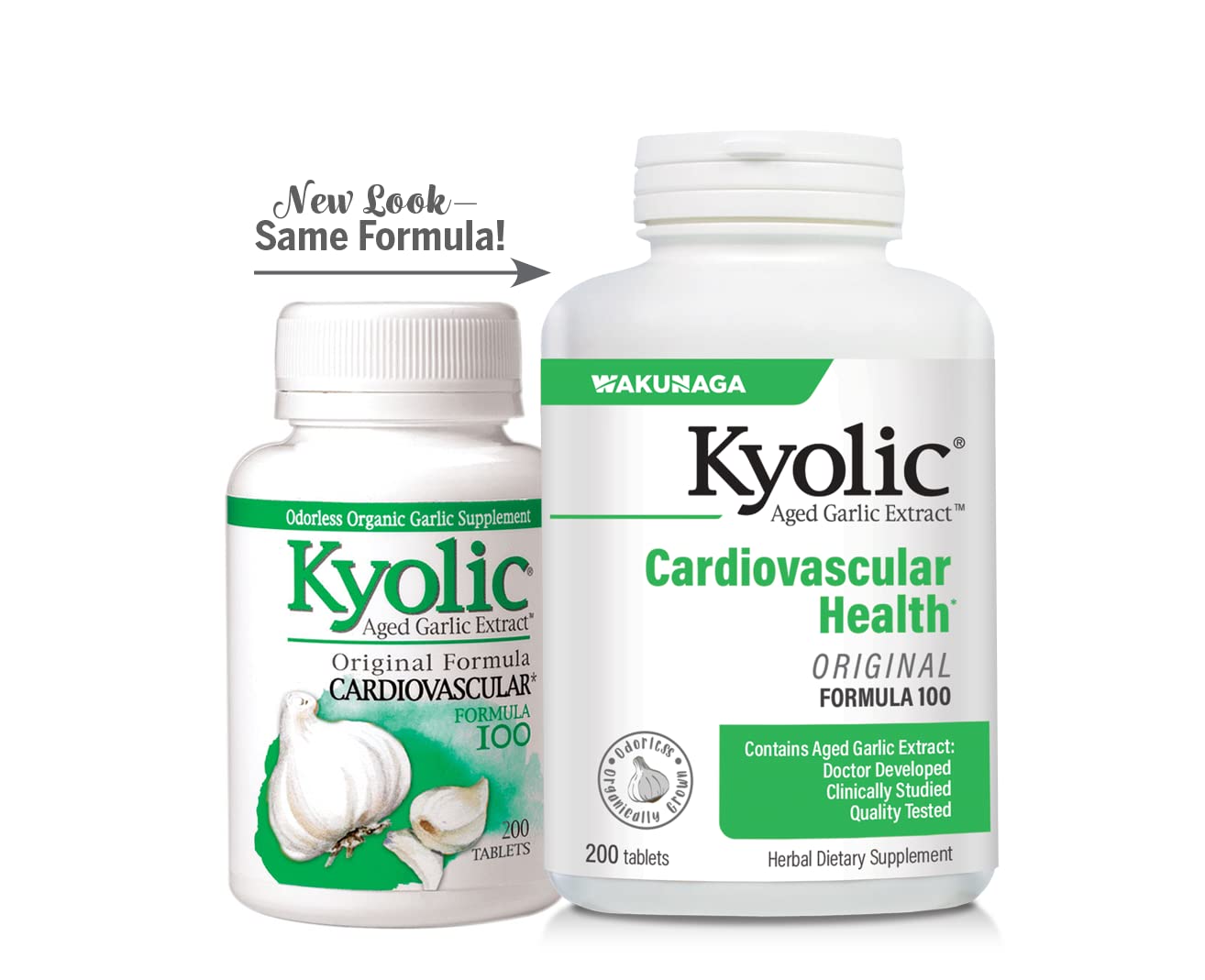 Kyolic Aged Garlic Extract Formula 100 Tablets, 200 Count