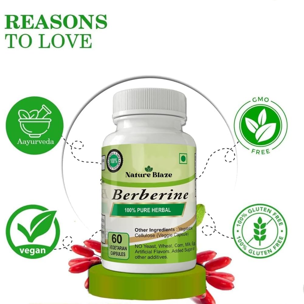 Nature Blaze Organic Herbs Ayurvedic Berberine Capsule 1 Count