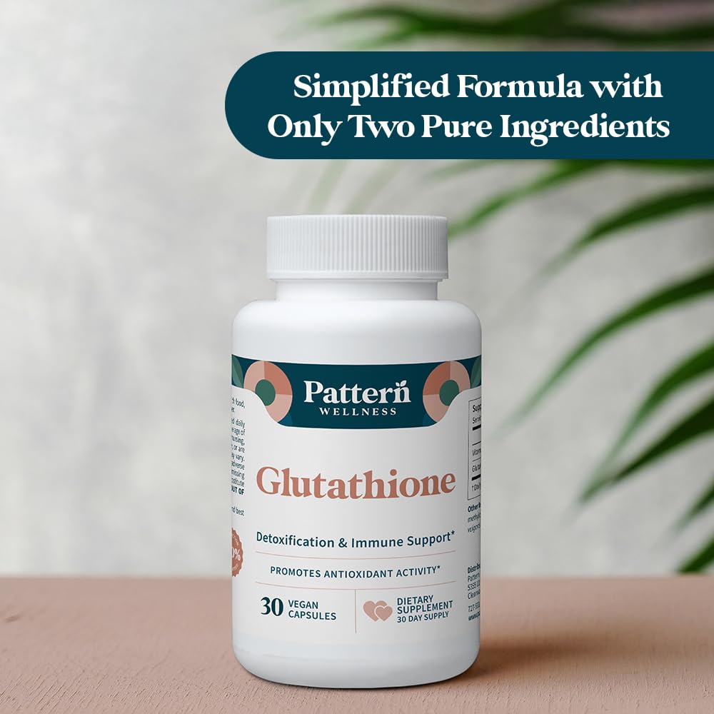 Pattern Wellness Glutathione Supplement, 30 Vegan Capsules