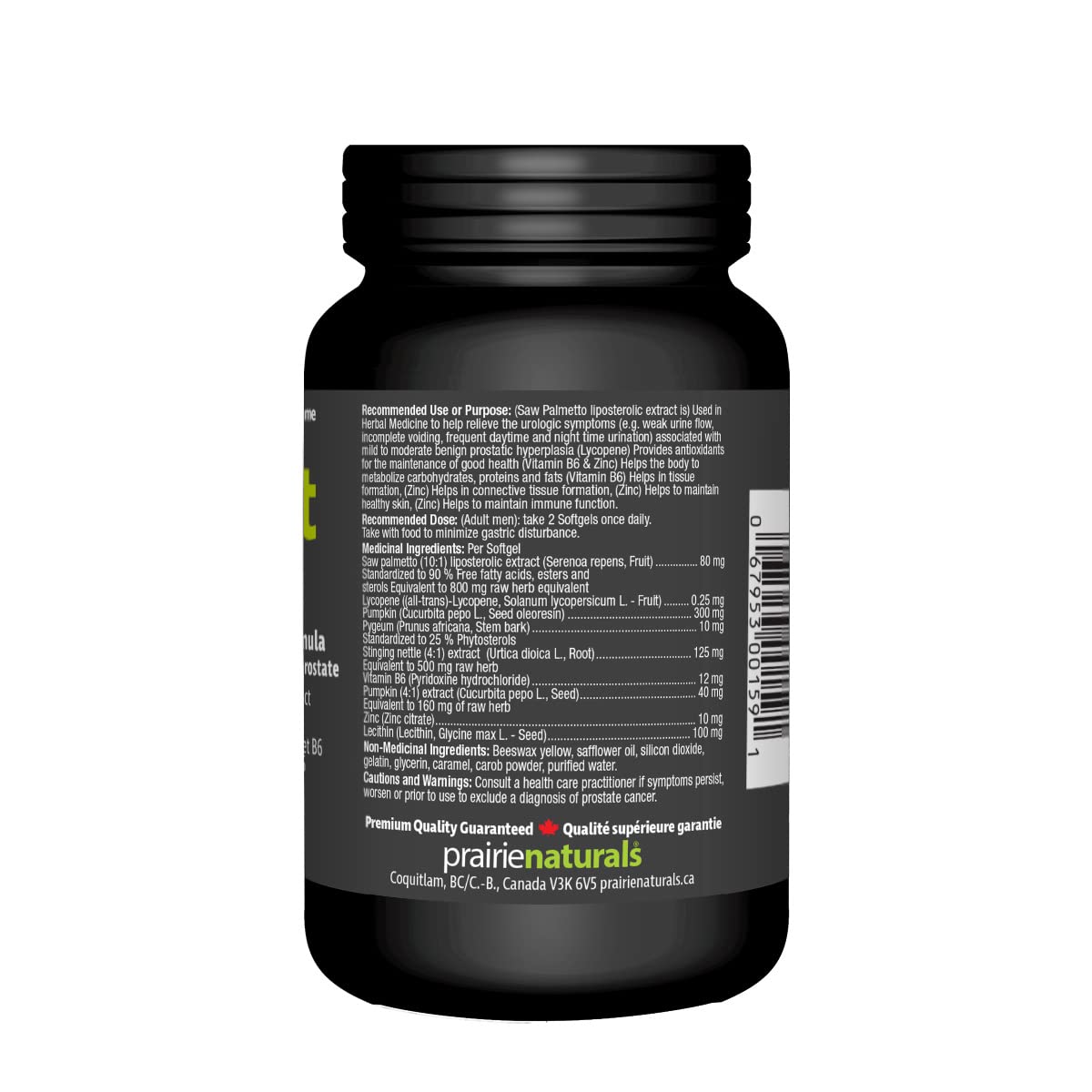 Prairie Naturals Prost Force Prostate Support for Men Softgels, 120 Count