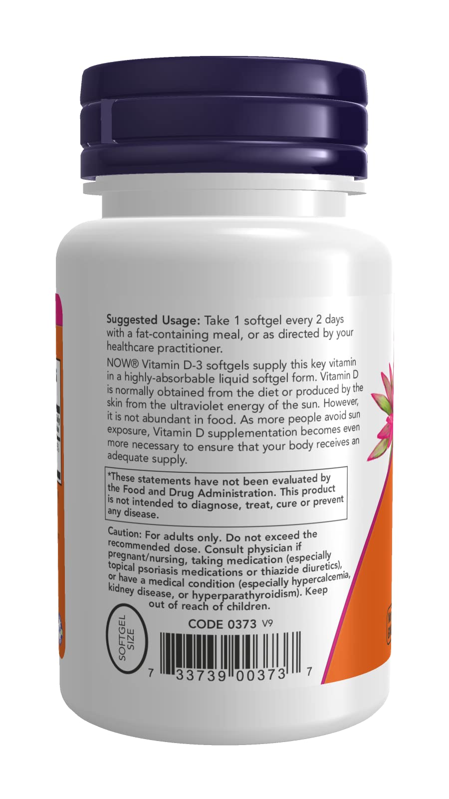 NOW Foods Vitamin D-3 5000 IU Capsules 240