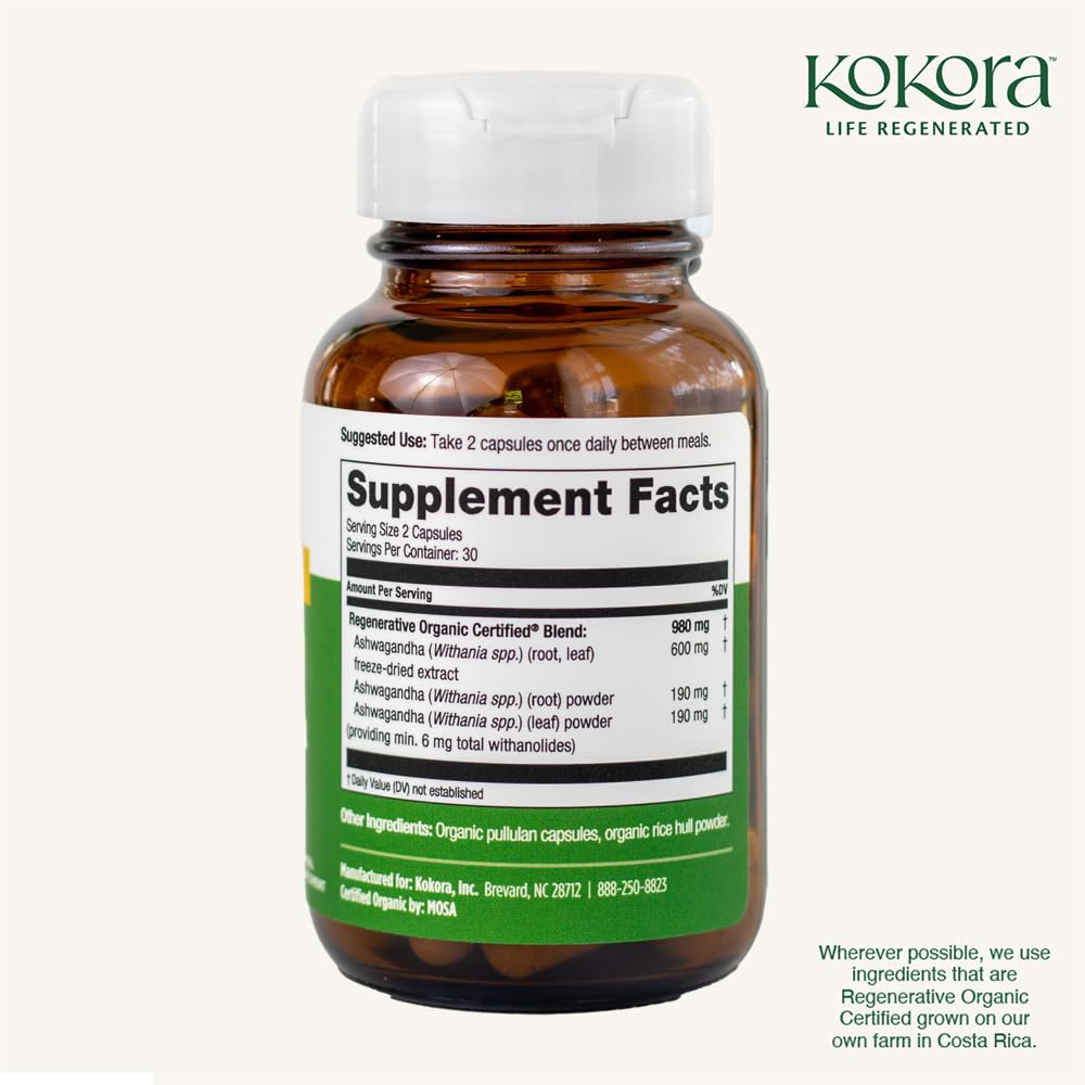 kokora Regenerative Ashwagandha Capsules 60 Count
