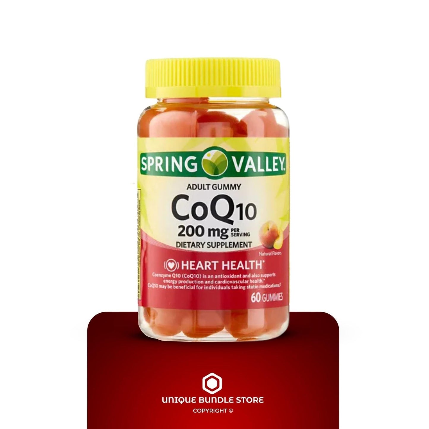 Unique Bundle Store CoQ10 200mg Gummies, 180 Count