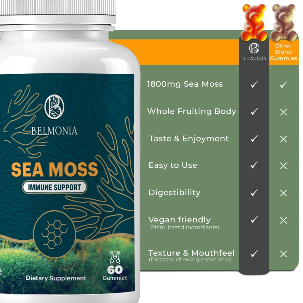 Belmonia Sea Moss Gummies 60 Count