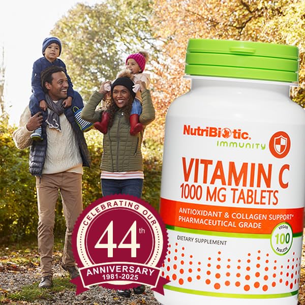 NutriBiotic Vitamin C 1000 mg Tablets, 100 Count