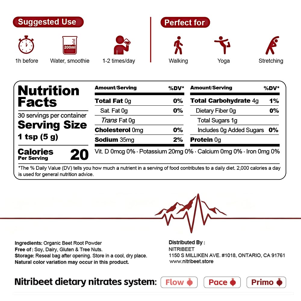Nitribeet 2% Nitrates Organic Beetroot Powder, 5.3