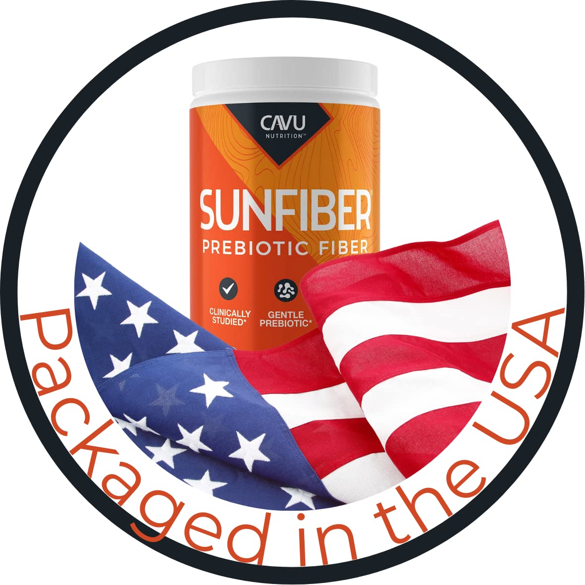 CAVU NUTRITION Sunfiber Gentle Prebiotic Fiber Supplement Powder, 7.4 oz