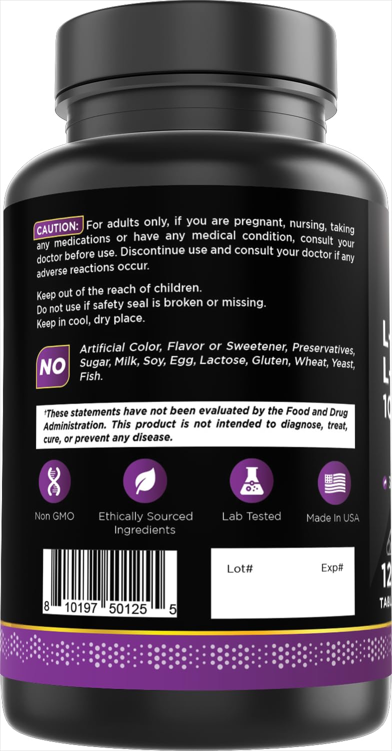 Oxify L-Arginine L-Ornithine 1000 mg Tablets, 120 Count, Gluten-Free, Non-GMO