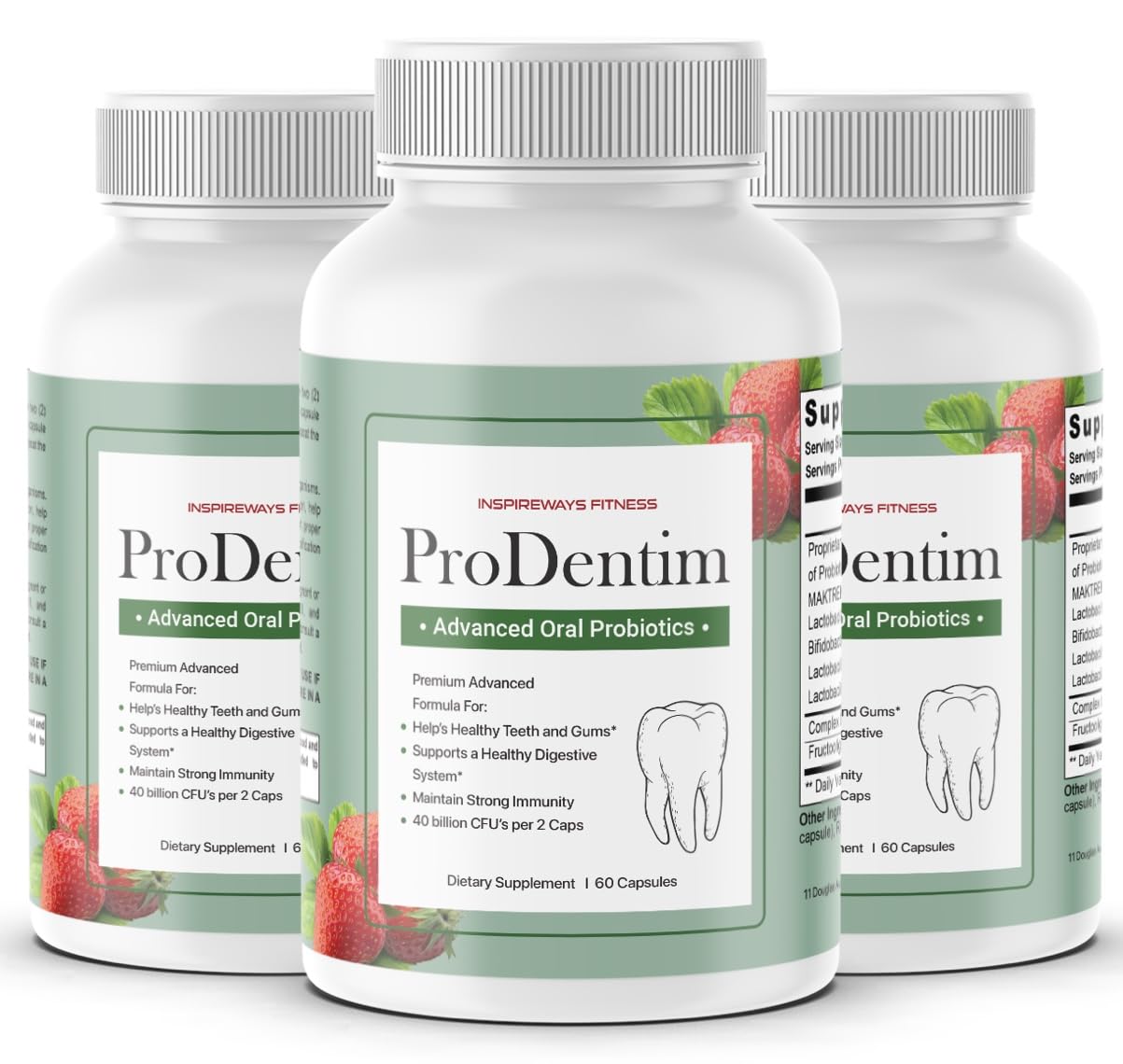 Fitness InspireWays ProDentim Advanced Oral Health Probiotics Capsules 60 Count
