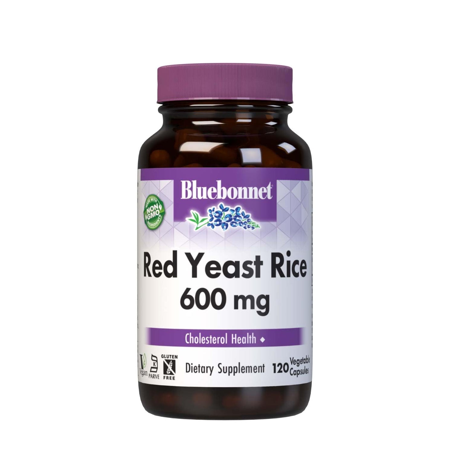 BlueBonnet Red Yeast Rice 600 mg Capsule, 120 Capsules