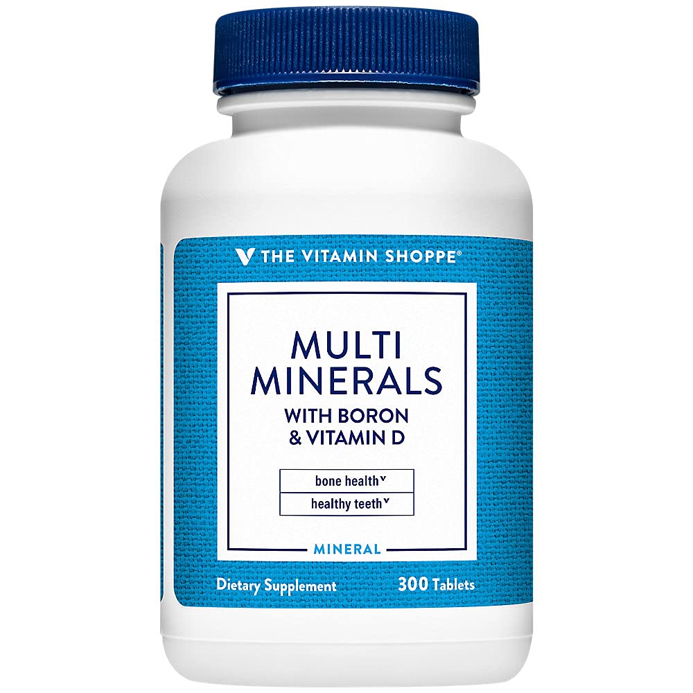 The Vitamin Shoppe Multi Minerals with Boron & Vitamin D Tablet, 300 Tablets