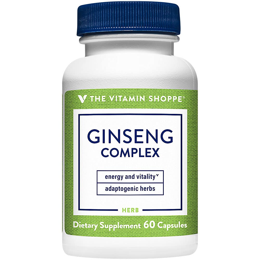 The Vitamin Shoppe Ginseng - Energy Support, Mental Clarity & Adaptogenic Wellness 60 Capsules