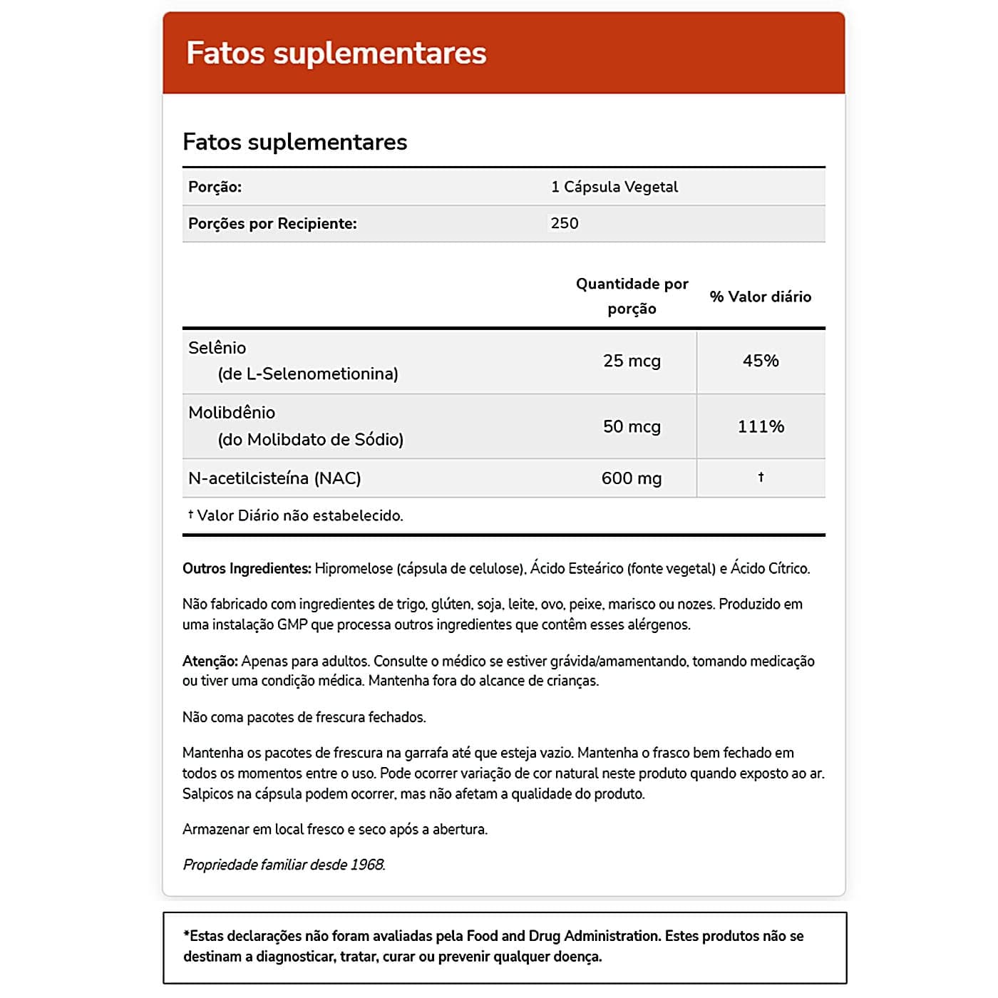 NOW Foods NAC 600mg with Selenium Capsules 500 Capsules