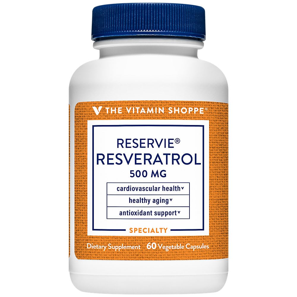 The Vitamin Shoppe Trans-Resveratrol 500mg Capsules, 60 Count