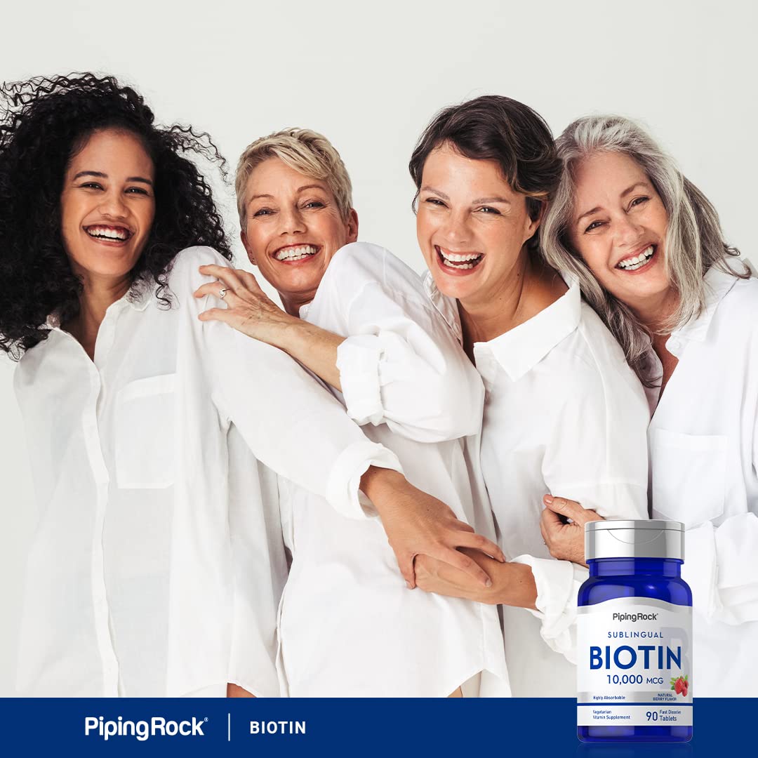 Piping Rock Biotin 10000mcg Fast Dissolve Tablets, 90 Count
