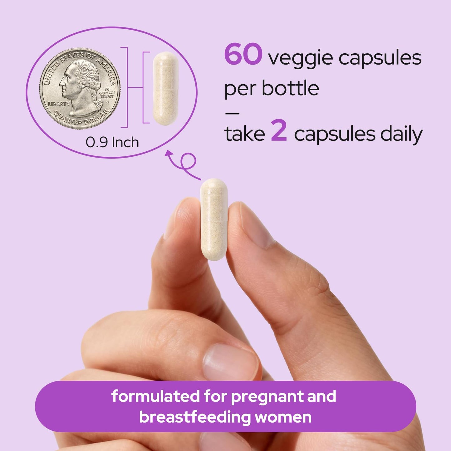 Premom Prenatal Choline Supplements 550mg Choline Bitartrate, Capsules, 60 Count