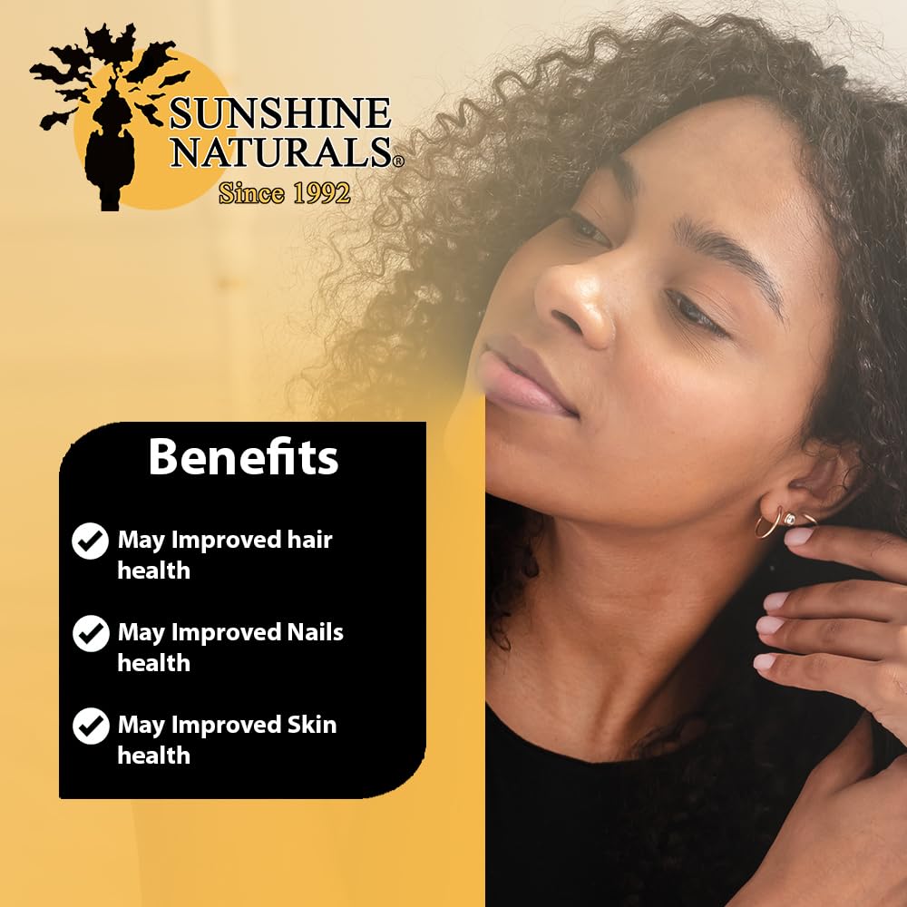 Sunshine Naturals Biotin Dietary Supplement, 270 Capsules