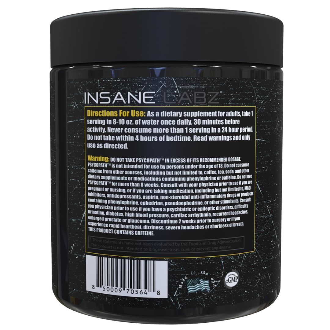 Insane Labz Psychopath Preworkout Powder 30 Servings