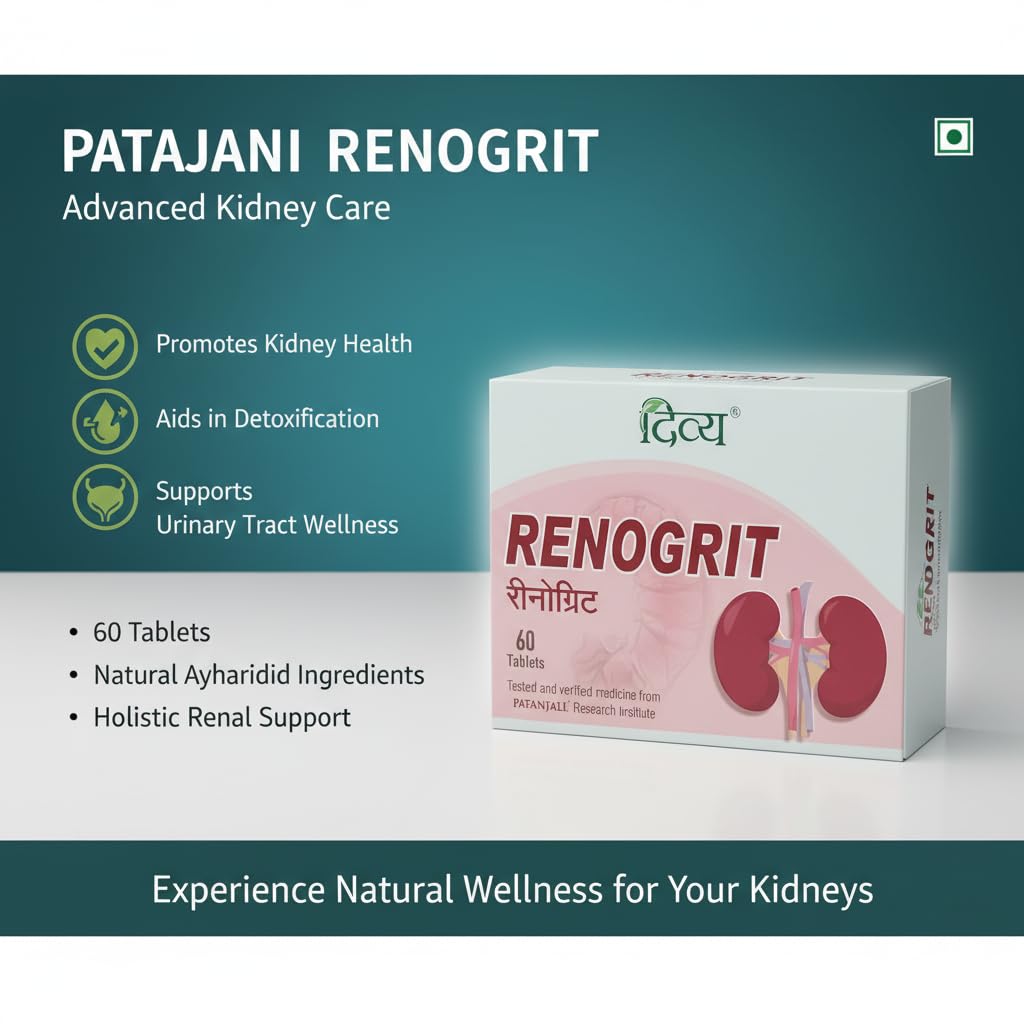 Rang Bliss Renogrit Ayurvedic Kidney Health Supplement Tablets, 60 Tablets