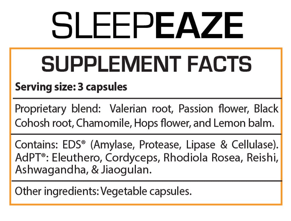 Professional Botanicals Sleep Eaze Sleep Aid Supplement with Valerian Root and German Chamomile, 60 Vegetarian Capsules