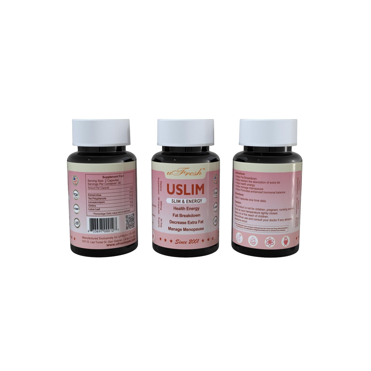 uFresh uSlim Diatery Supplement Capsule 60 Count