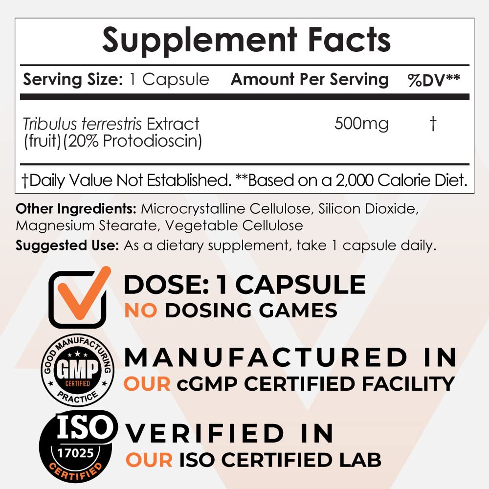 Nootropics Depot Tribulus Extract Capsules 60 Count