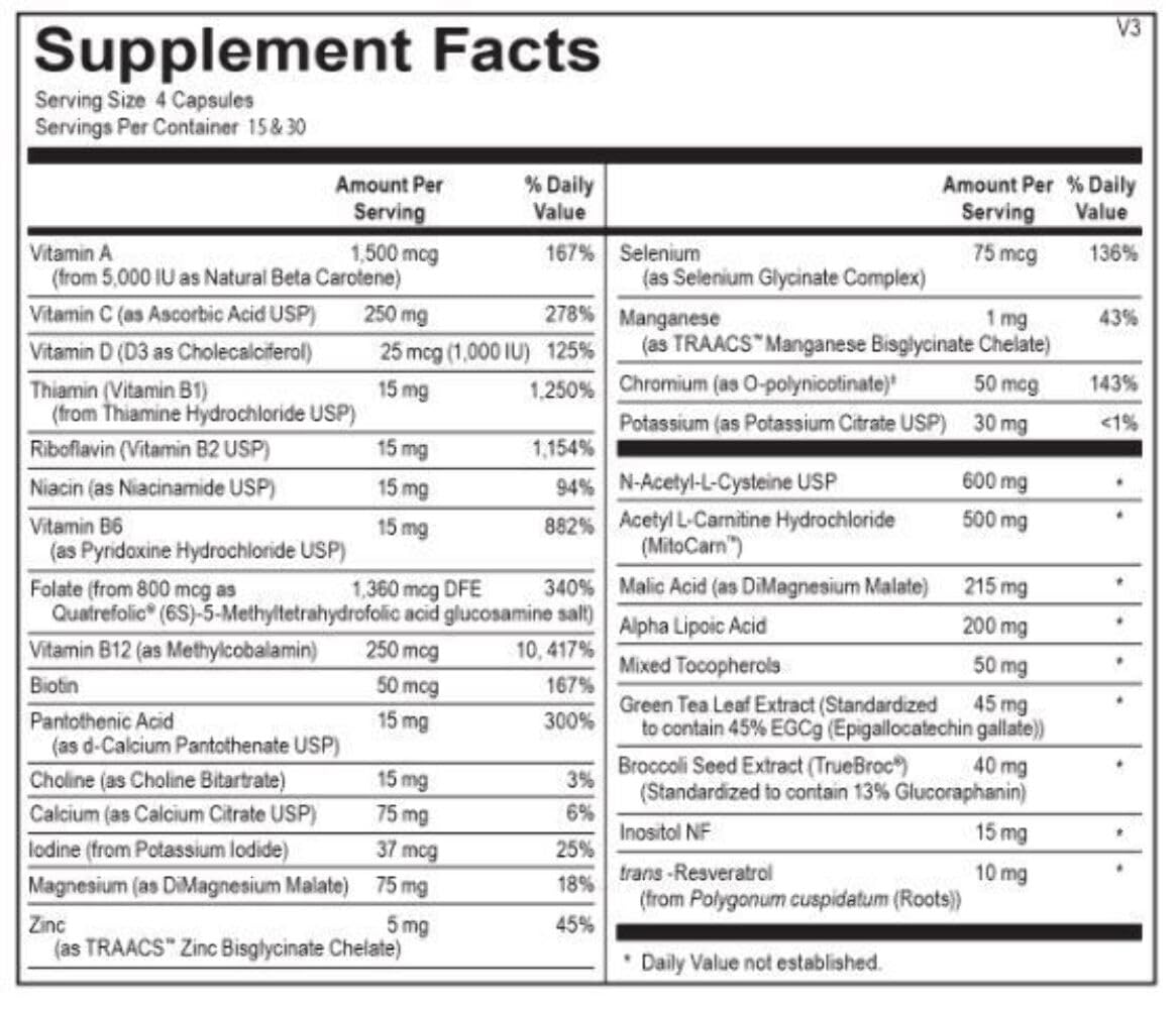 Ortho Molecular Products Mitocore 120 Capsules