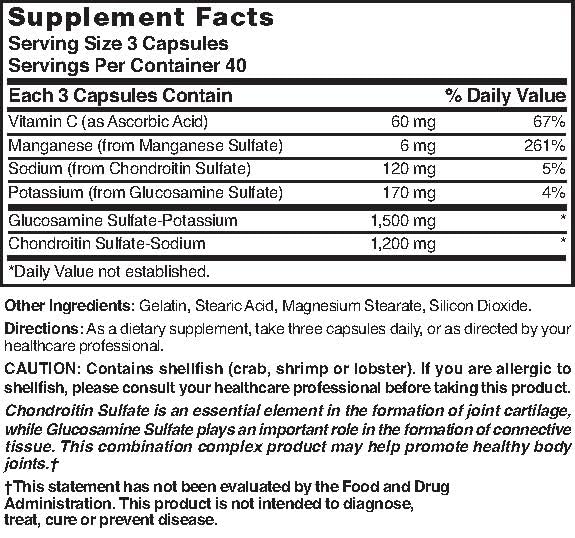 Nature's Blend Glucosamine Chondroitin Maximum Strength Capsules 120