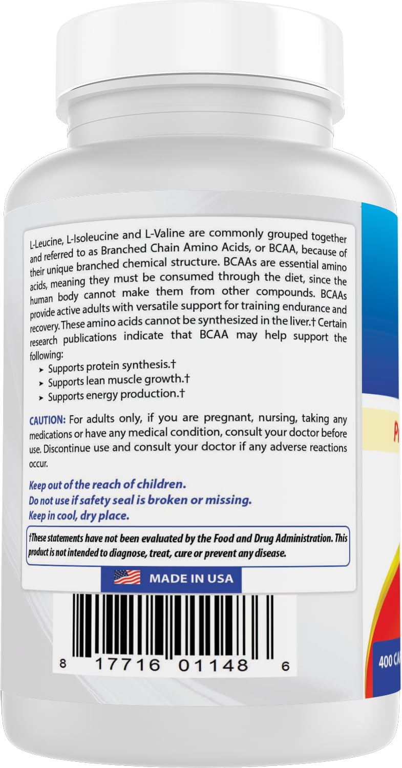 Best Naturals BCAA Caplets 400 Count