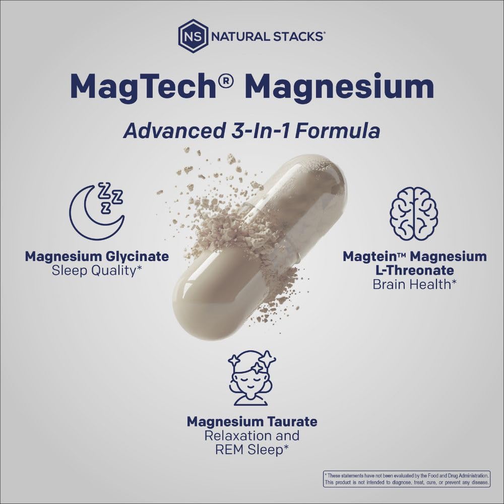 Natural Stacks MagTech Magnesium Supplement Capsule 180 Capsules