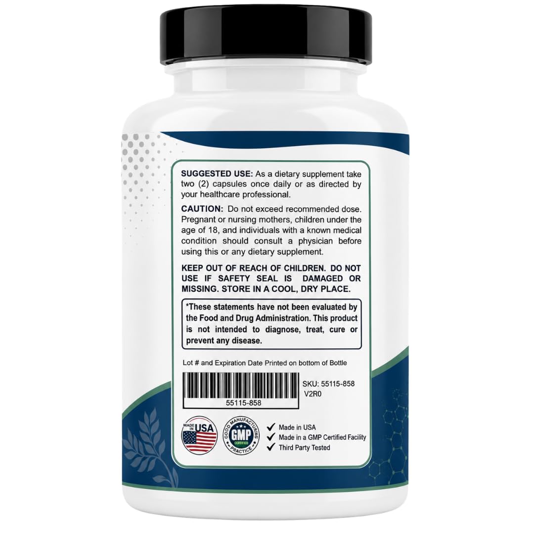 Naturonel Reacted Magnesium 500 mg Multi-Source Magnesium Complex Capsules, 60 Count