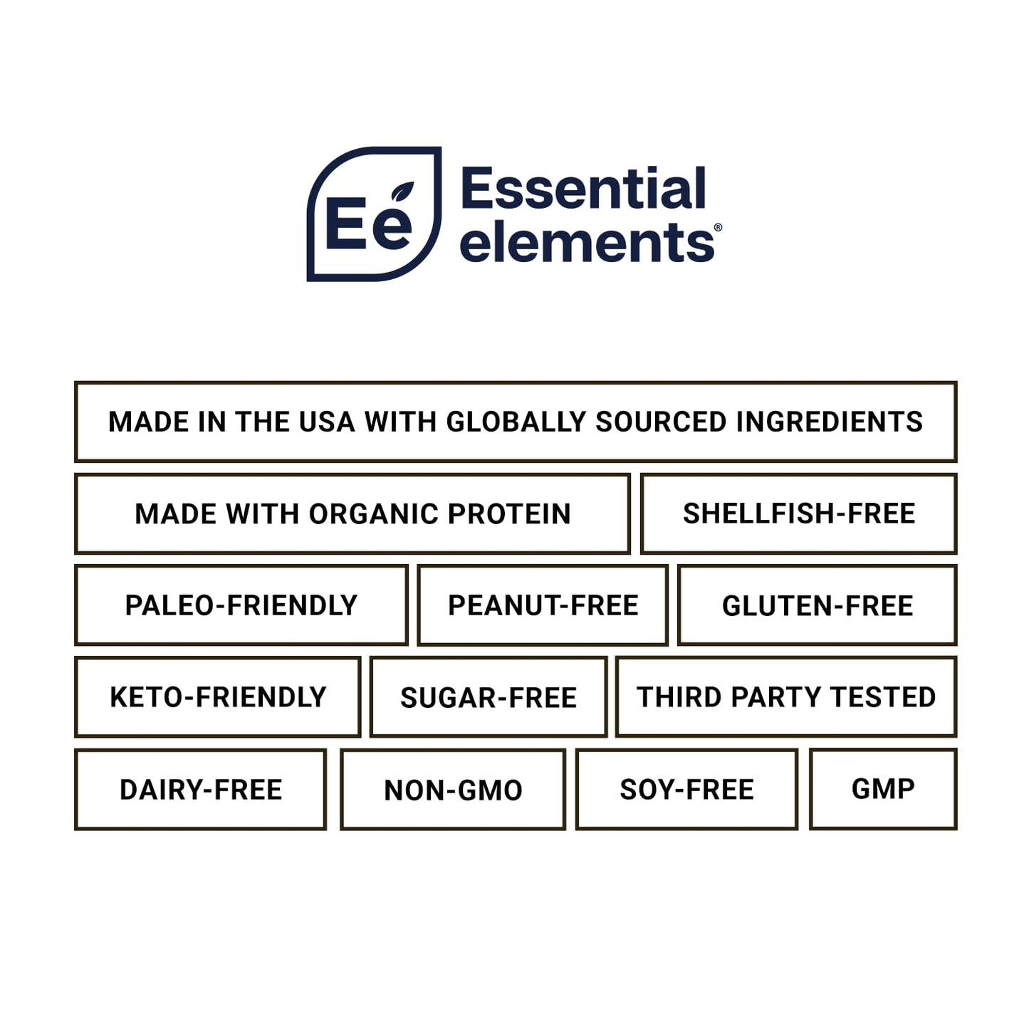 Essential Elements Plant-Based Organic Protein Powder - Creamy Chocolate Flavor - 17 Servings