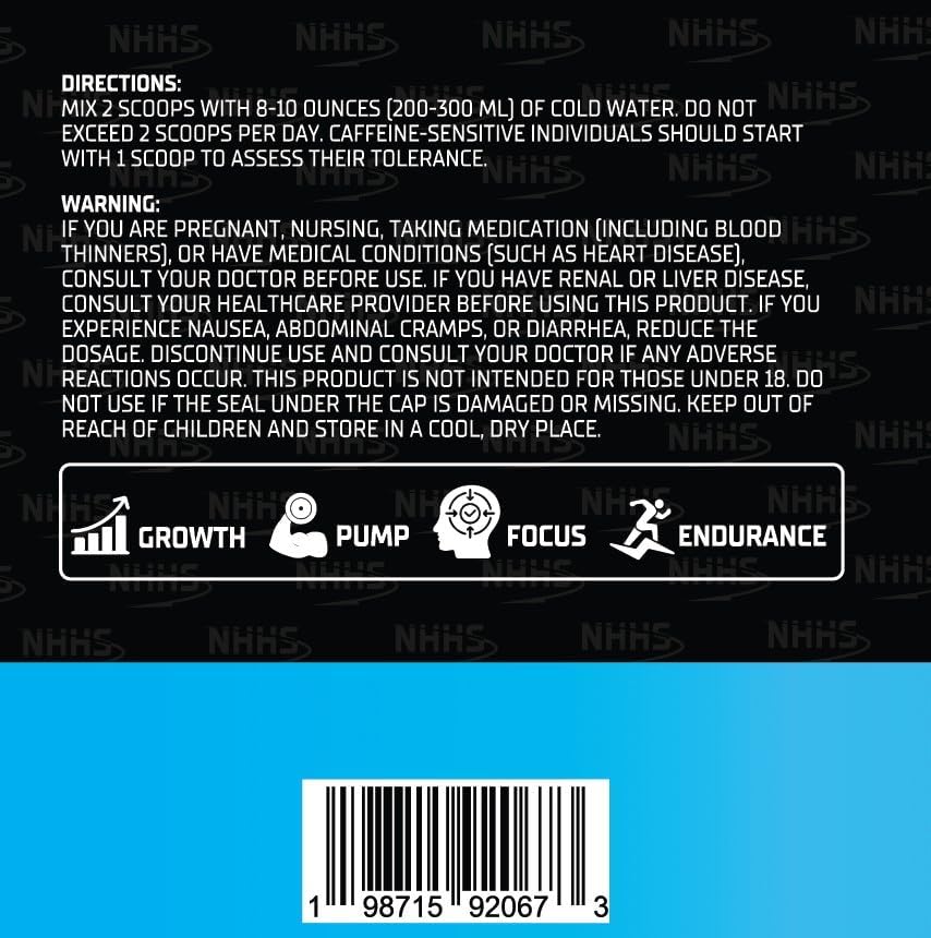 NHHS Ultra Boost Pre-Workout Powder 10.58 Ounce