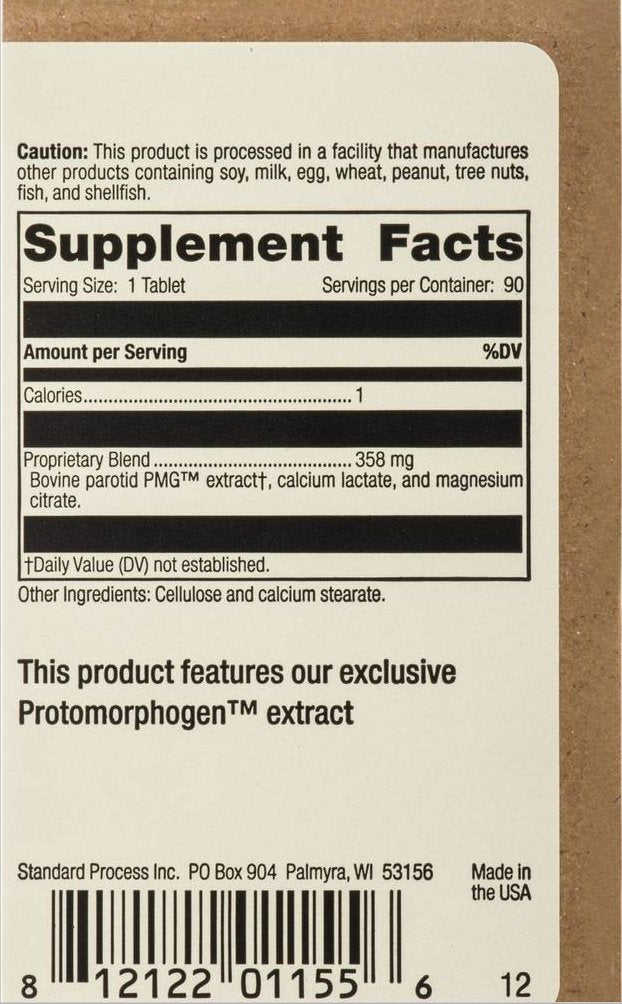 Standard Process Inc Parotid PMG 90 Tablets