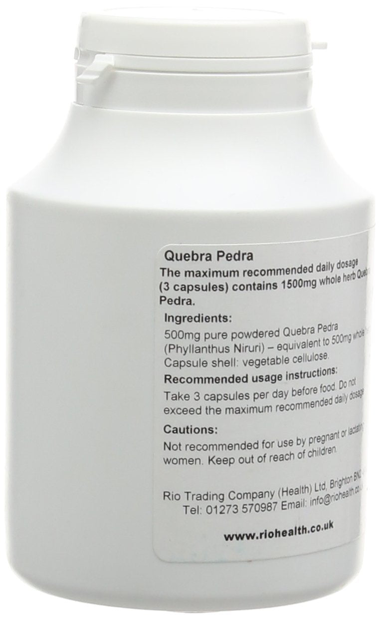 RIO AMAZON Quebra Pedra (Chanca Piedra) 500mg Capsule, 120 vcaps