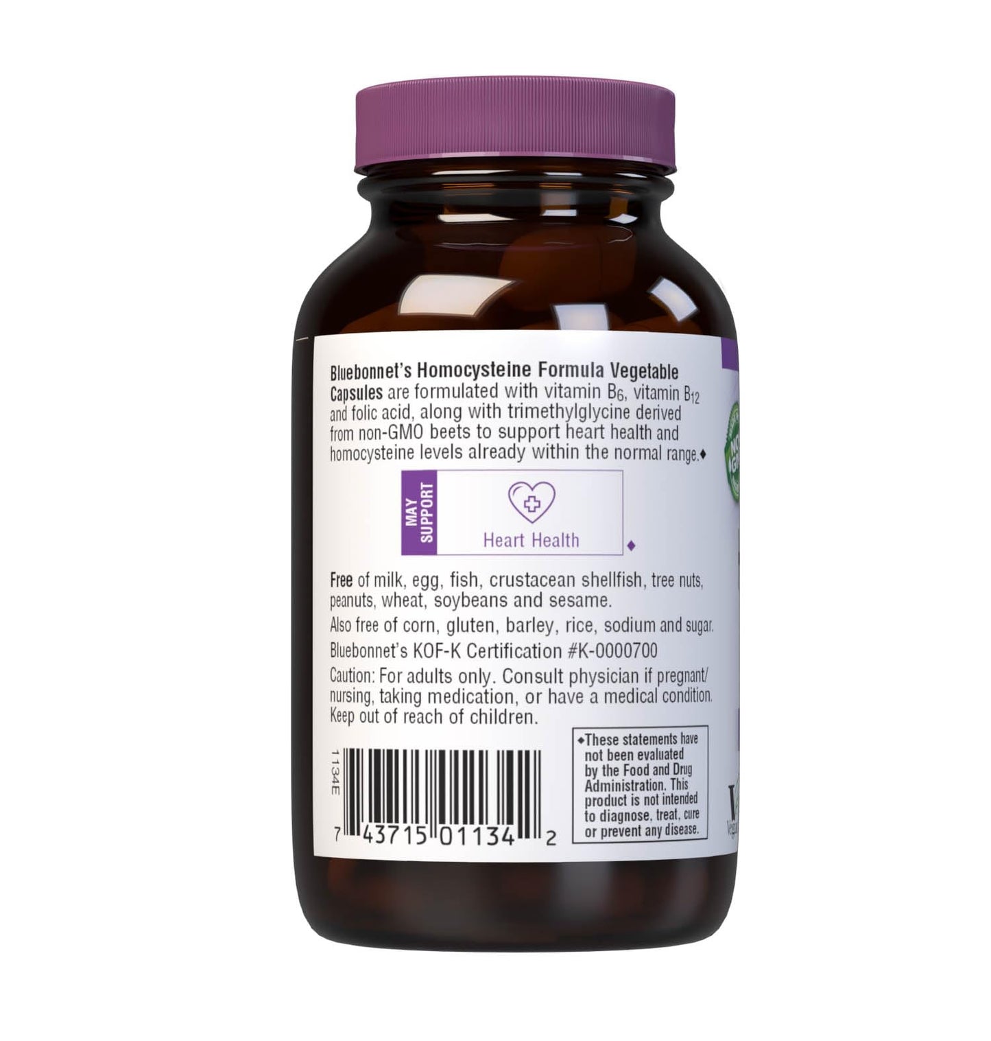 BlueBonnet Homocysteine Formula Supplement Capsules 60