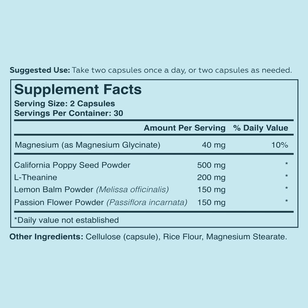 Tend Supplements Relax Sleep Support Dietary Supplement, Natural Sleep Aid Capsule 1
