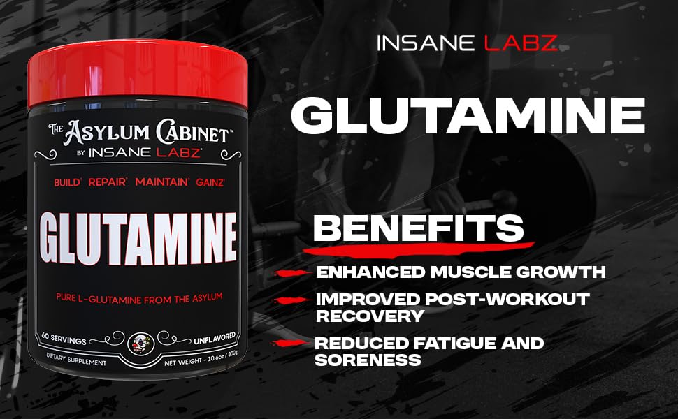 Insane Labz Glutamine Powder, 60 Servings